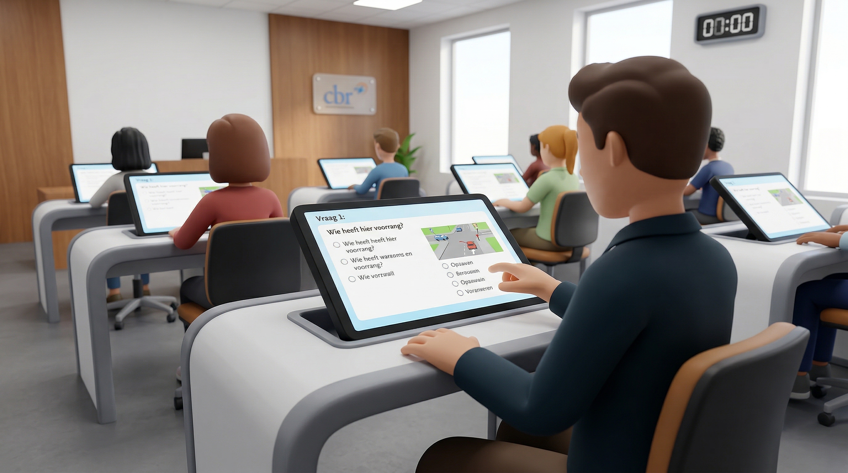 CBR theorie-examen touchscreen