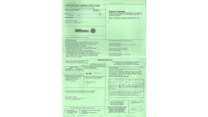 Geldigheid groene kaart in het buitenland