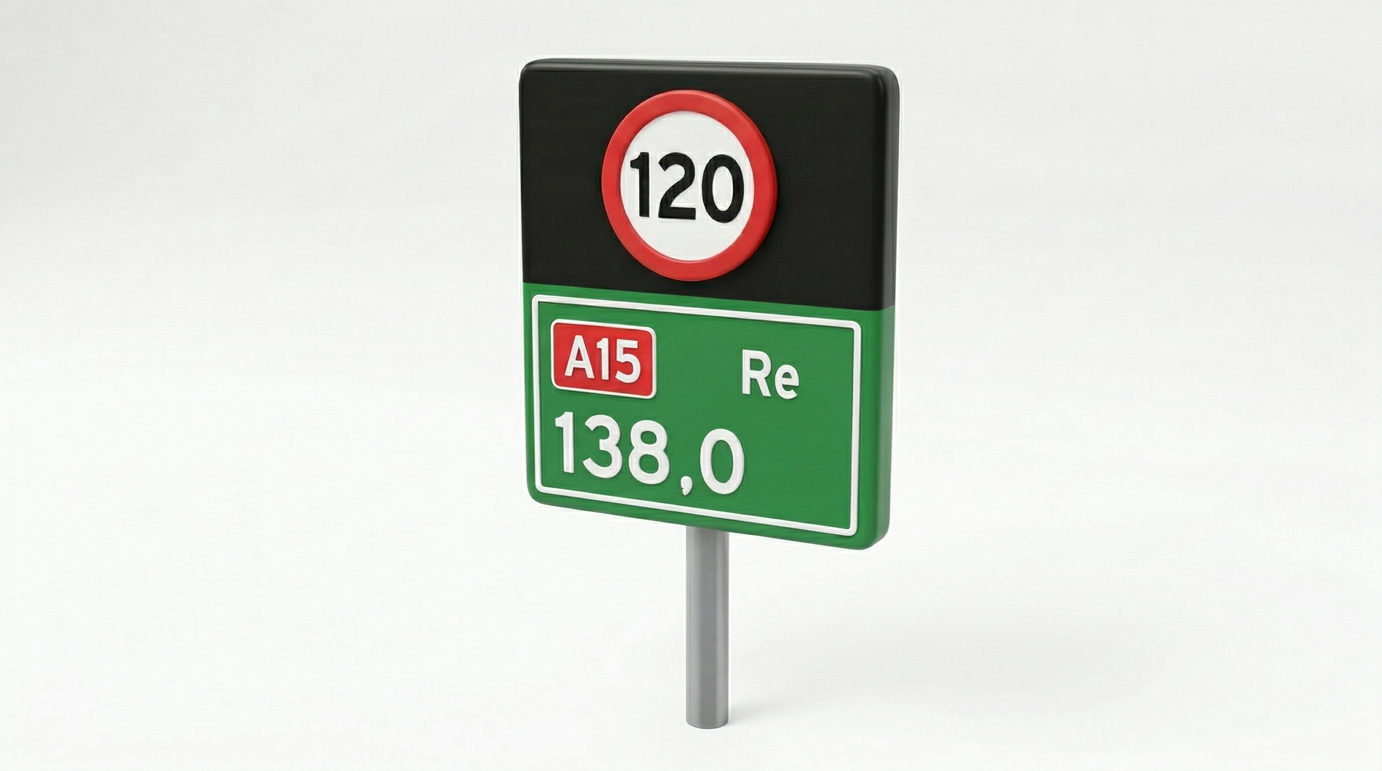 Hectometerbordje op de snelweg