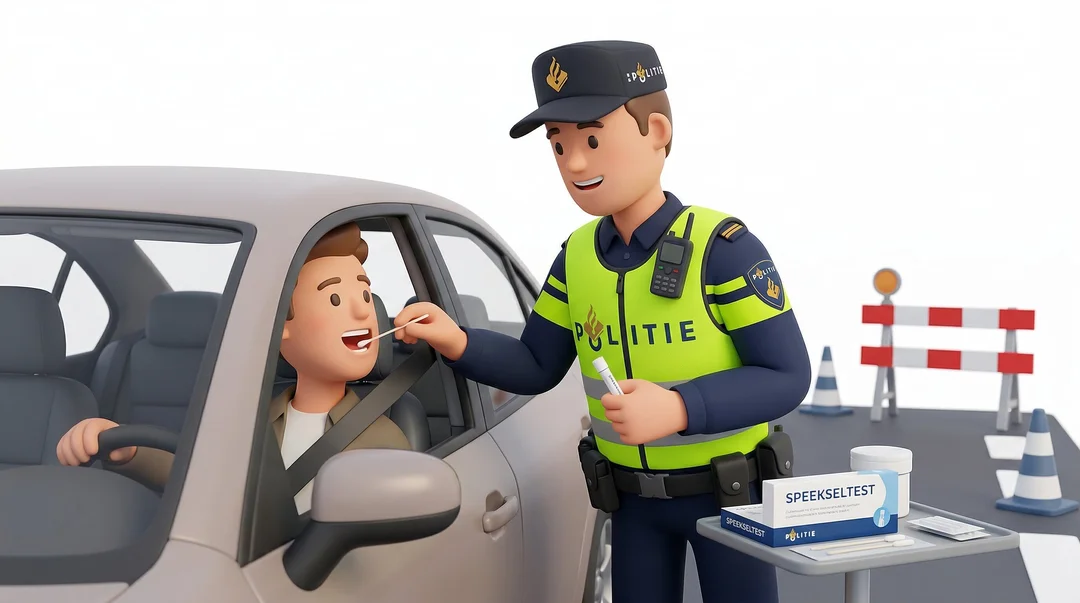 Speekseltest drugscontrole langs de weg