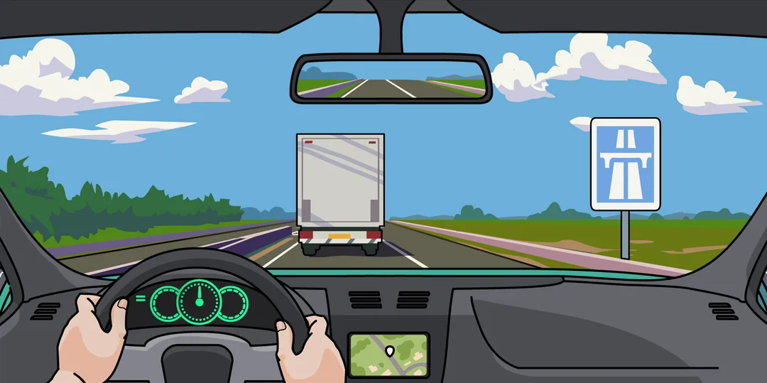 Vrachtauto op een Nederlandse weg
