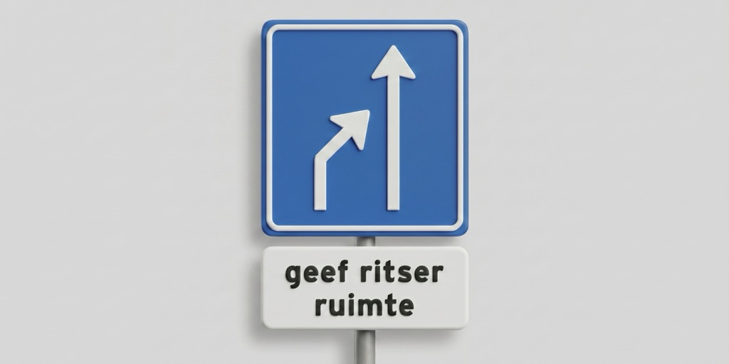 Ritsen β voertuigen gaan om en om, één uit elke rijstrook