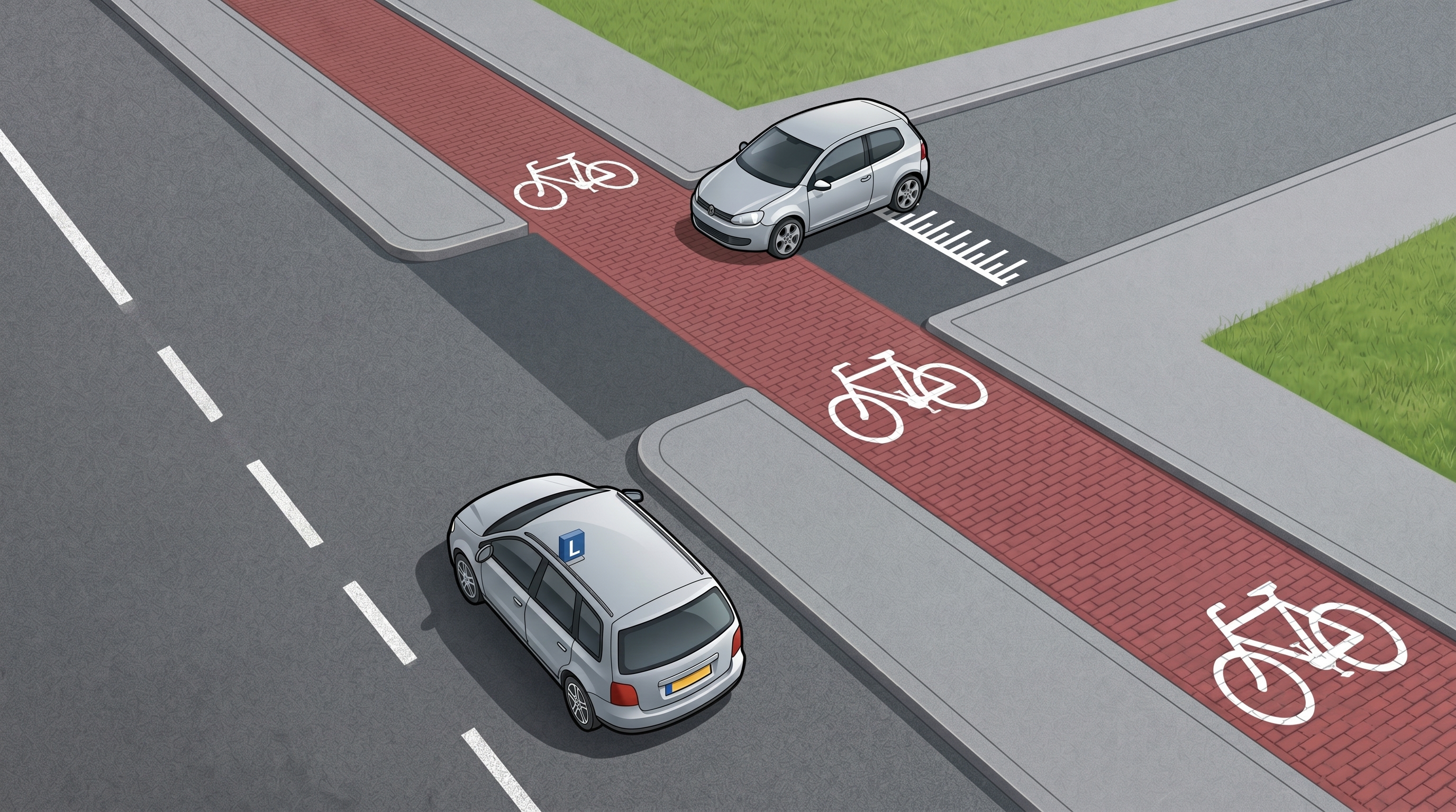 Een uitrit oprijden vanuit de weg — een bijzondere manoeuvre