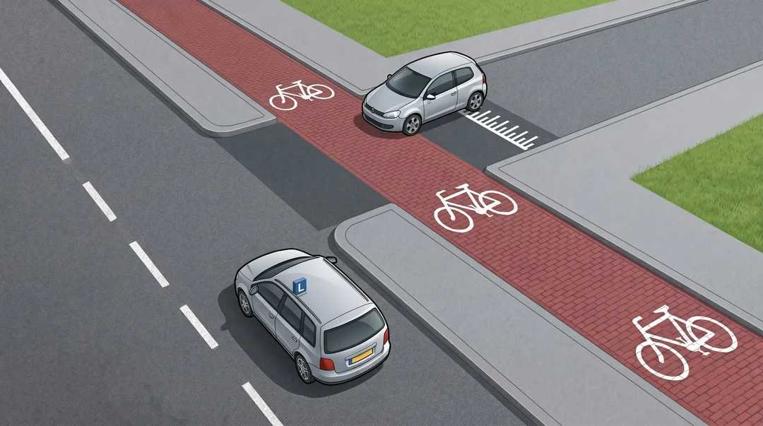 Een uitrit oprijden vanuit de weg β een bijzondere manoeuvre