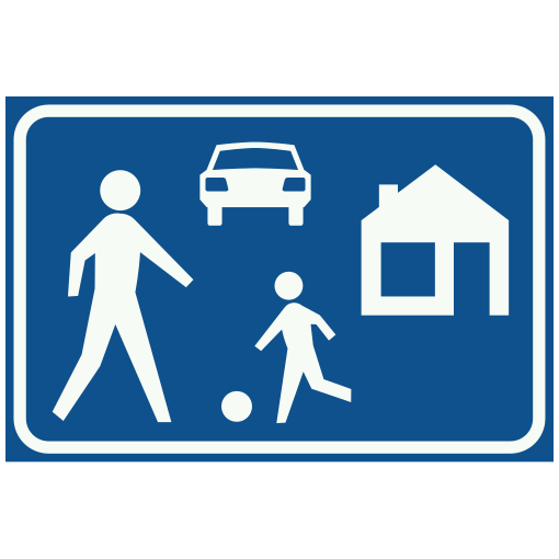 Verkeersbord G5 erf/woonerf