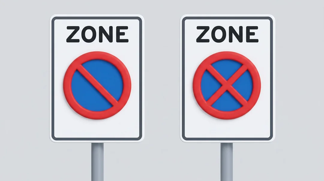 Zonevarianten E1 en E2 β parkeerverbod- en stopverbodborden met zone-label