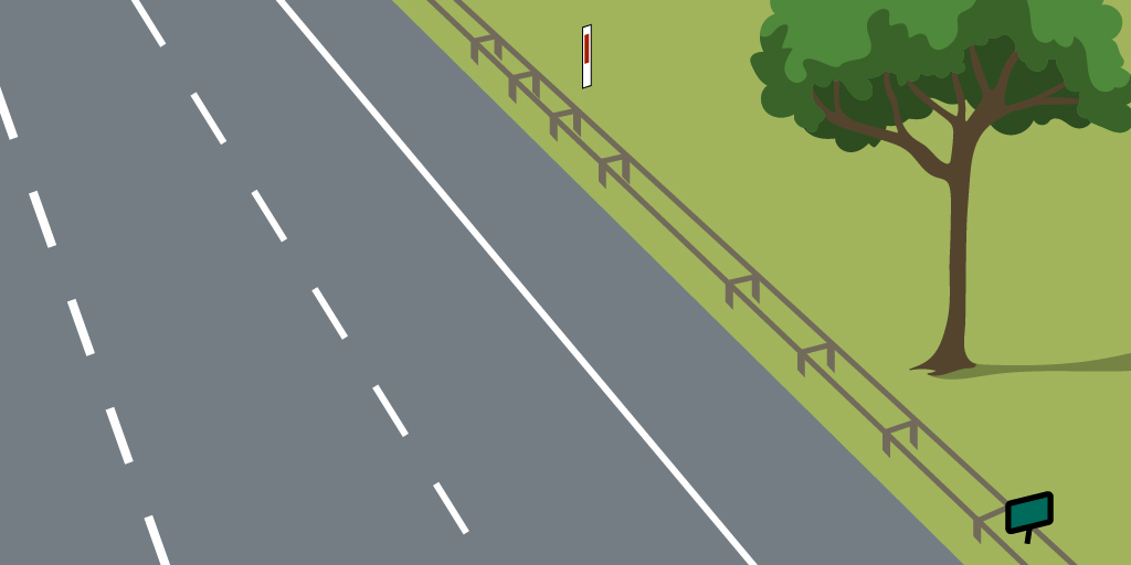 Vluchtstrook op een Nederlandse snelweg