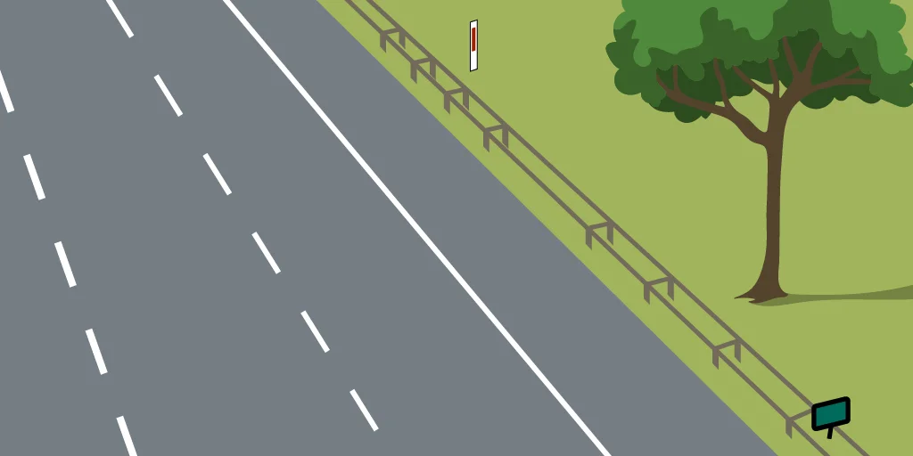 Vluchtstrook op een Nederlandse snelweg