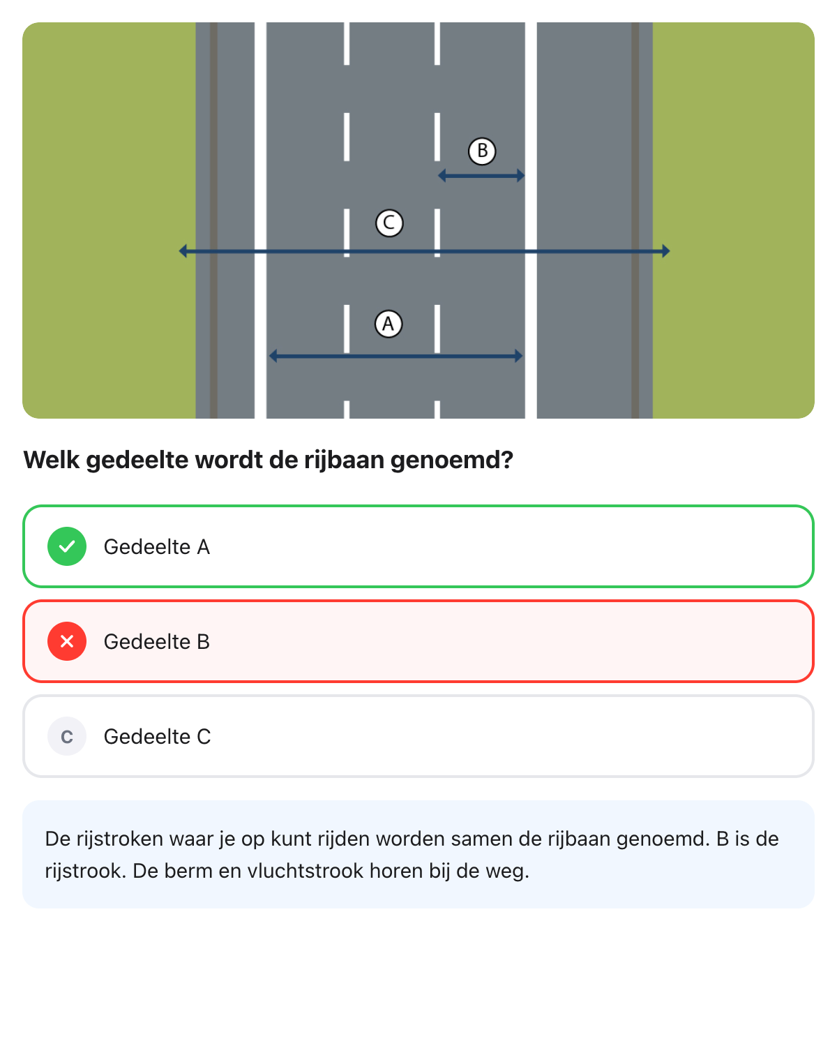 CBR oefenvraag voorbeeld